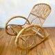 Rocking chair rattan Rohe Noordwolde 60s or rocking chair