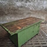 Antique workbench green kitchen island