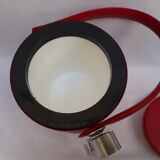 Red leather ice bucket