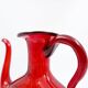 Vintage red blown glass carafe "Anneau"