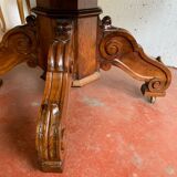 Dining room table in solid walnut central base 19th century