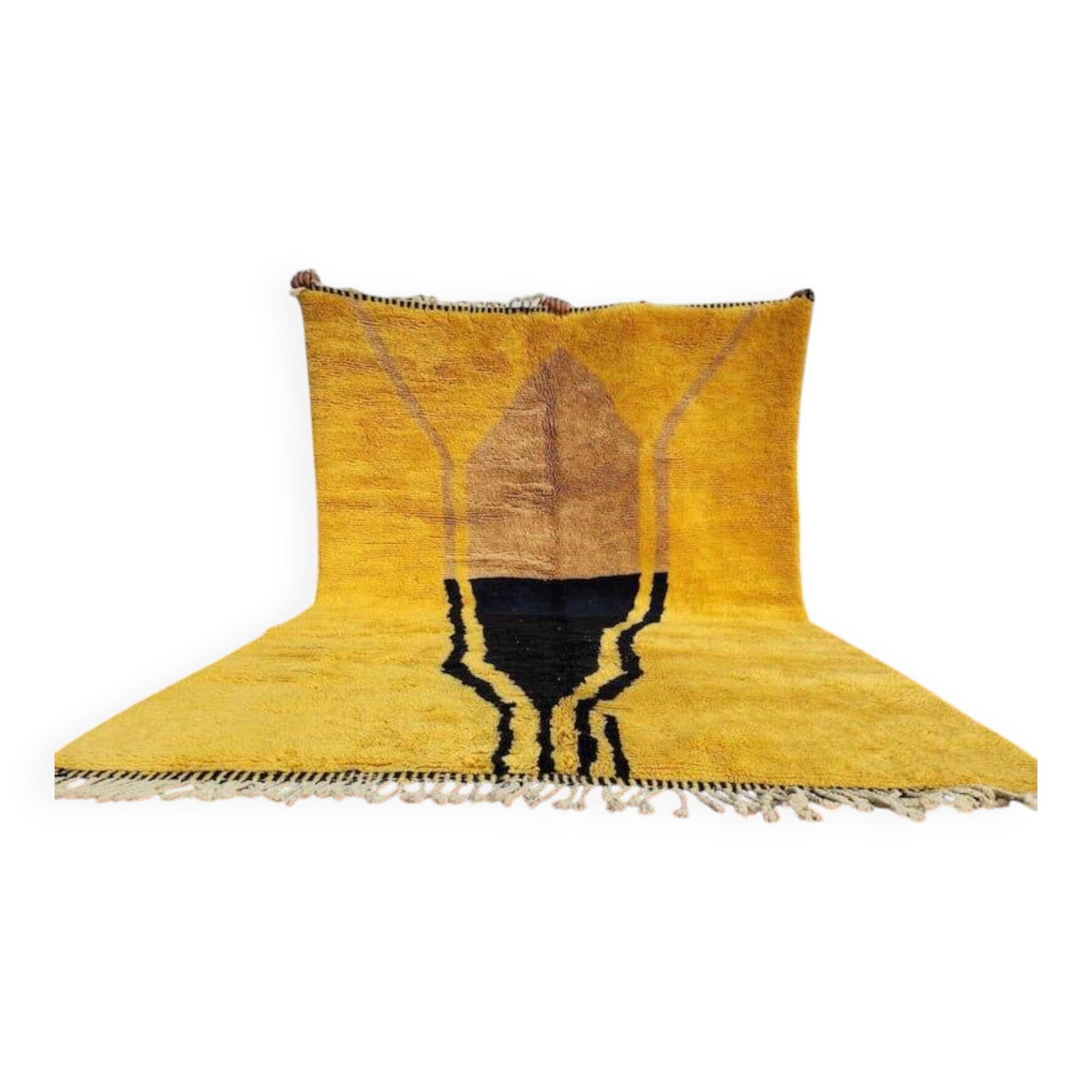 Handwoven Berber rug in pure wool, size 100 x 200 cm