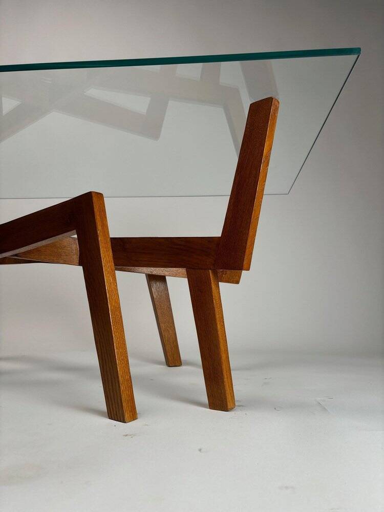 Mid-Century Modern Sculptural Wooden Coffee Table, Italy, 1950s