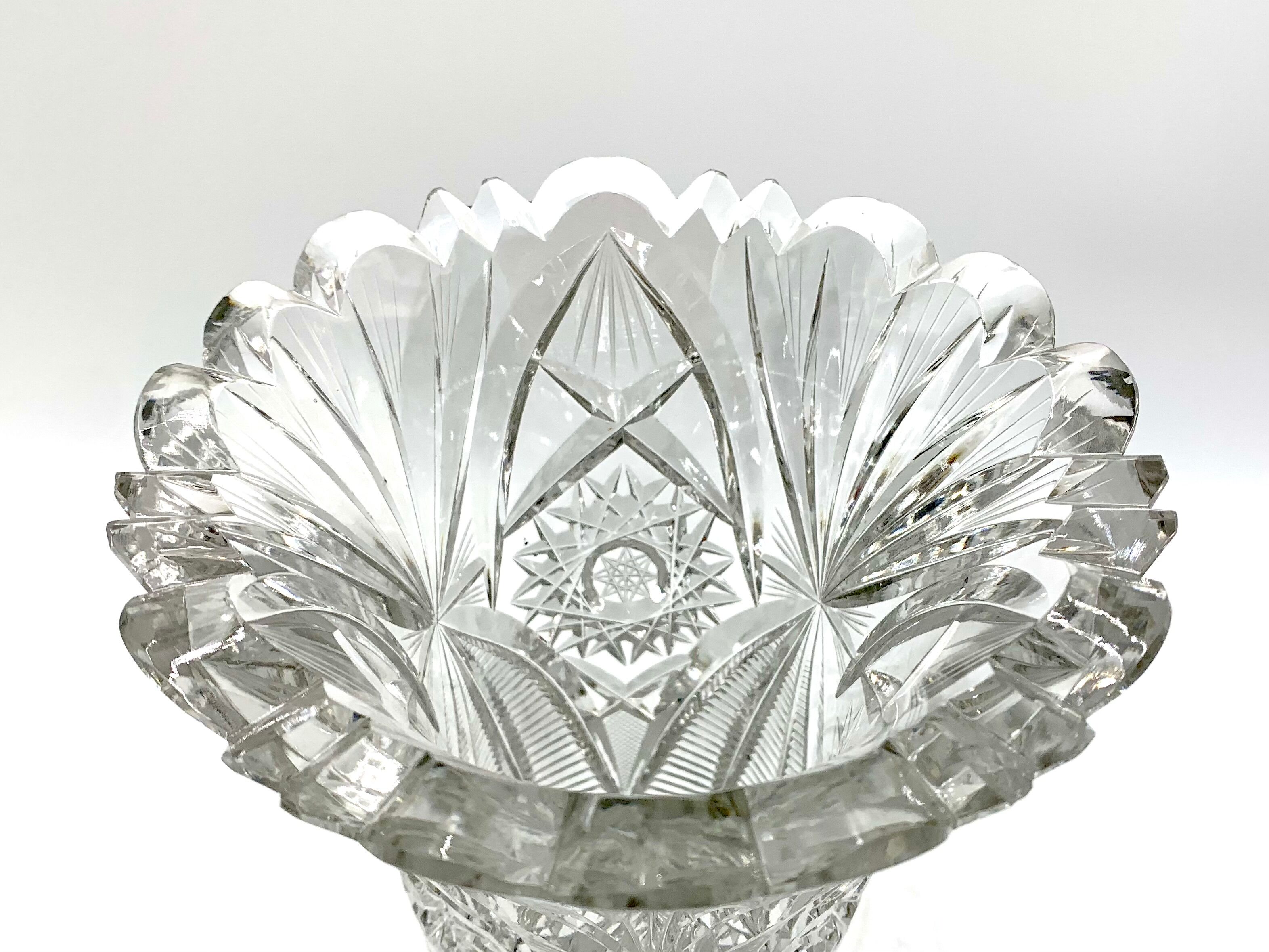 Midcentury Crystal Vase, Poland, 1960