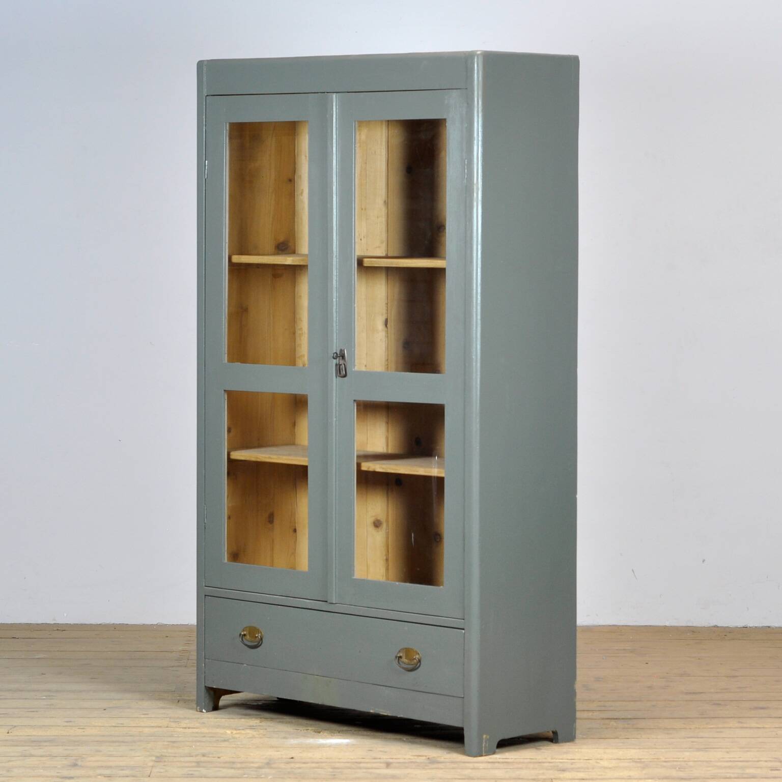 Pine display cabinet, 1930's