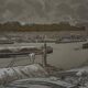 Lithographie par Henri Rivière Paysages Parisiens - Quai d'Austerlitz