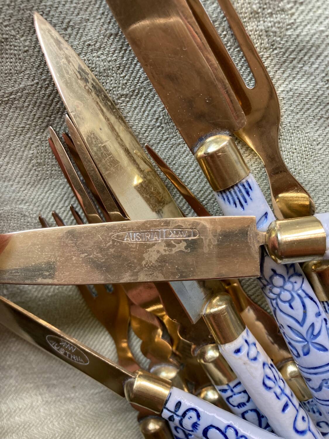Fruit cutlery Meissen blue onion