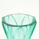 Art Deco vase, turquoise crystal, designed by R. Hlousek, Moser, Czechoslovakia, 1930s