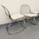 Set of 4 vintage Italian Gastone Rinaldi style chairs in chrome metal