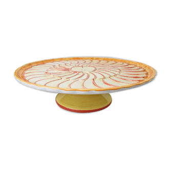Large vintage apple barbotine pie display