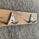 Vintage coat rack in wood and aluminum