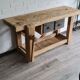 Old carpenter's workbench two drawers, industrial furniture
