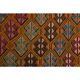 Tapis vintage turc Oushak fait main en laine et coton, années 1970