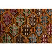 1970s Vintage Turkish Oushak Handmade Wool Cotton Area Rug 127x250