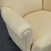 1950s Danish High Back Wing Lounge Chair Newly Reupholstered