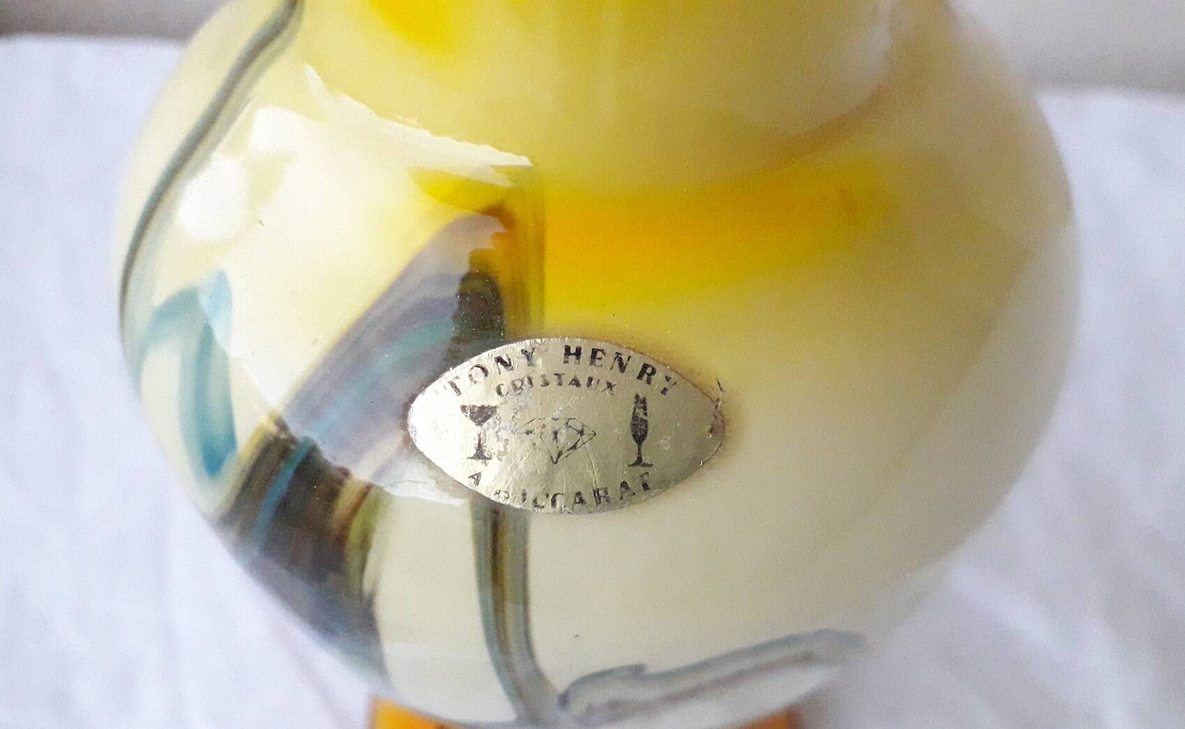 Tony Henri multicoloured glass vase