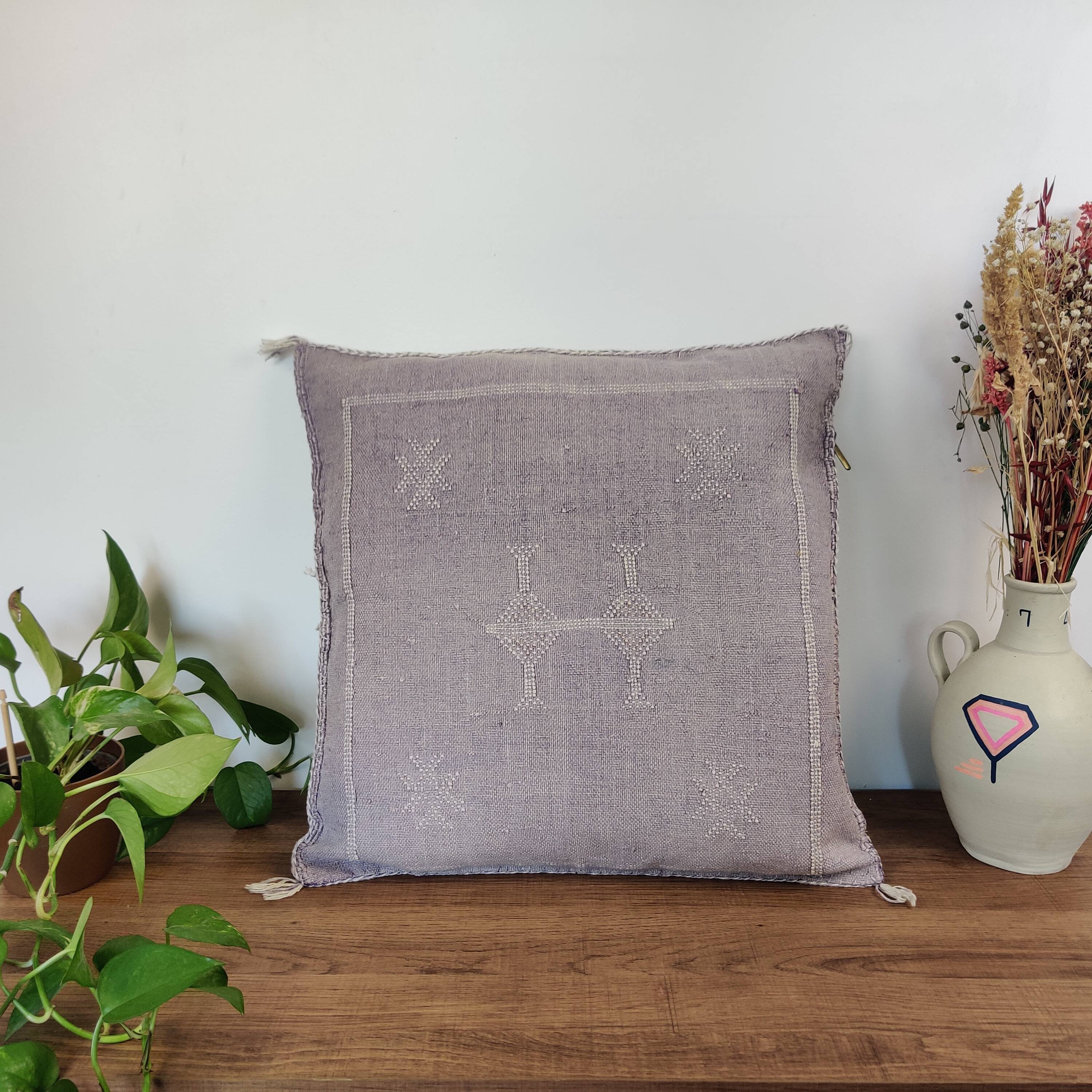 Moroccan Sabra Violet Berber cushion