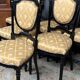 Dining room set consisting of a table and six chairs from the Napoleon III period.