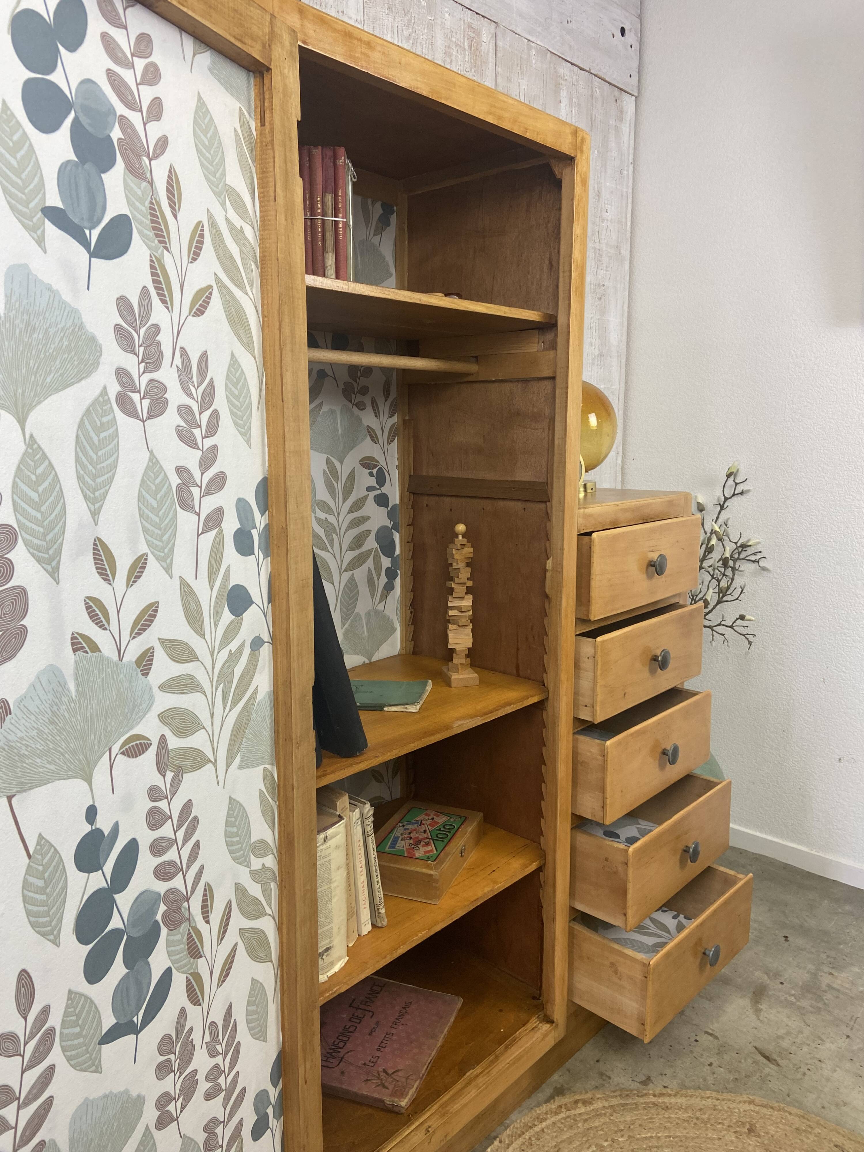 Asymmetrical wardrobe from the 1950s