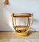 Vintage rattan side table with two round tops – 1960