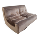 Two-seater velvet armchair with a vintage 70s pattern.