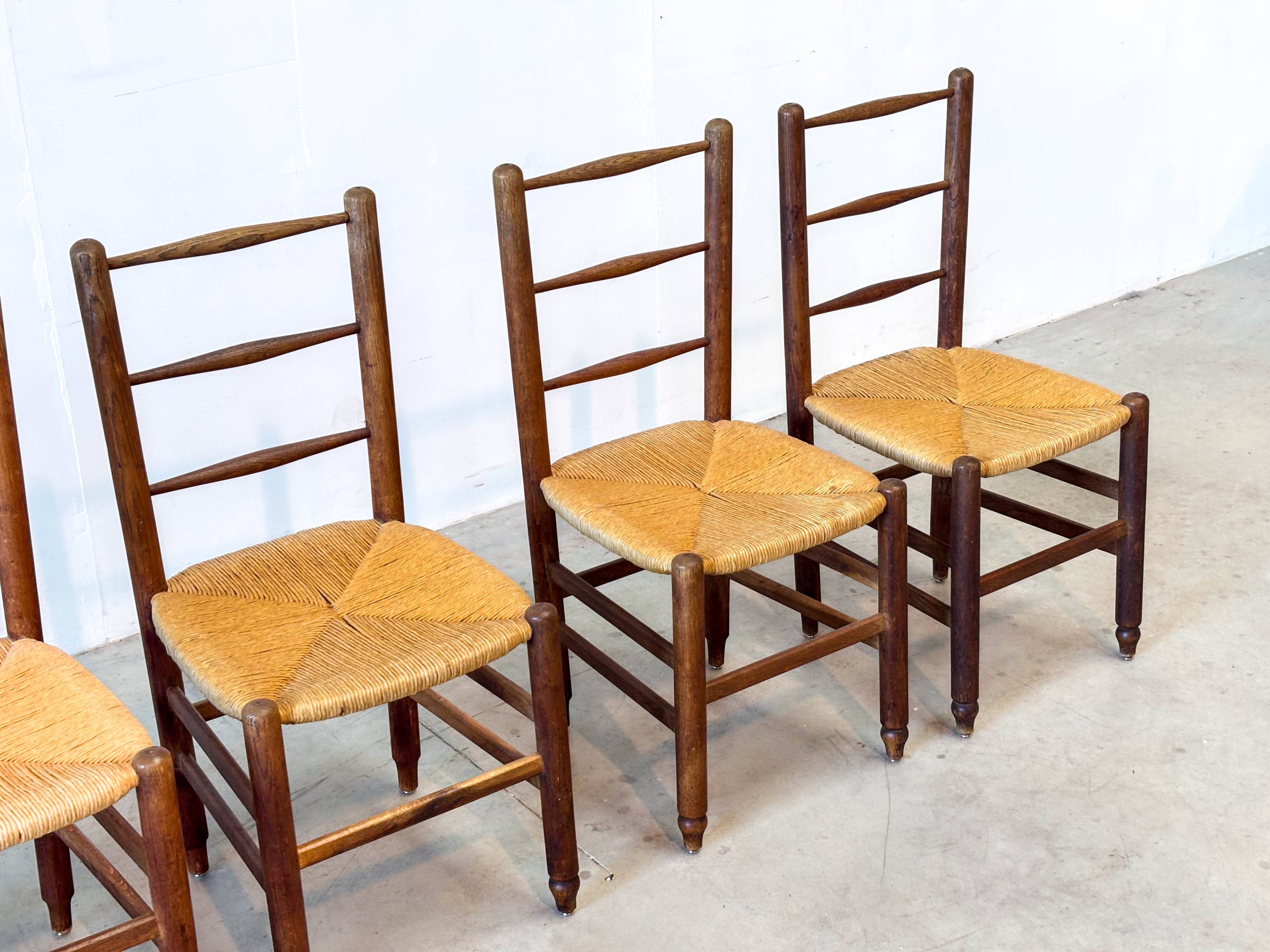Set of four French dining chairs