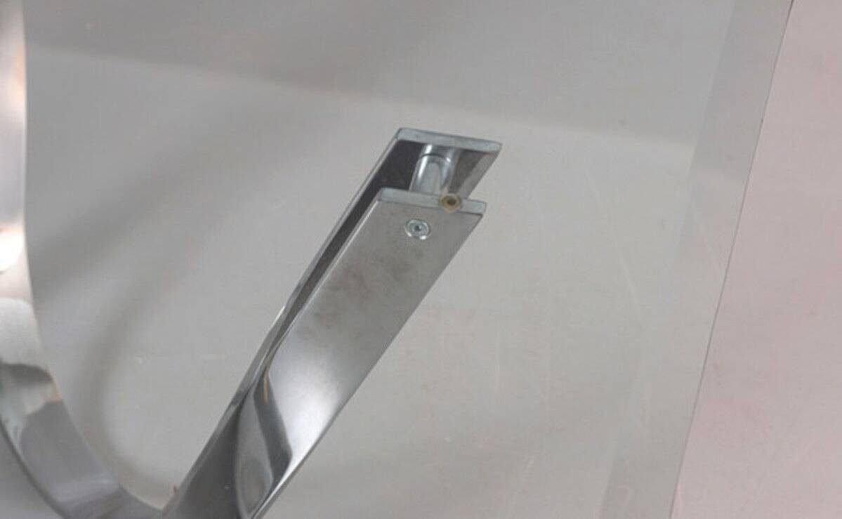 Glass and chrome coffee table by Roger Spunger for Dunbar 1960 US