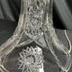 20th century crystal lamp with silver metal frame