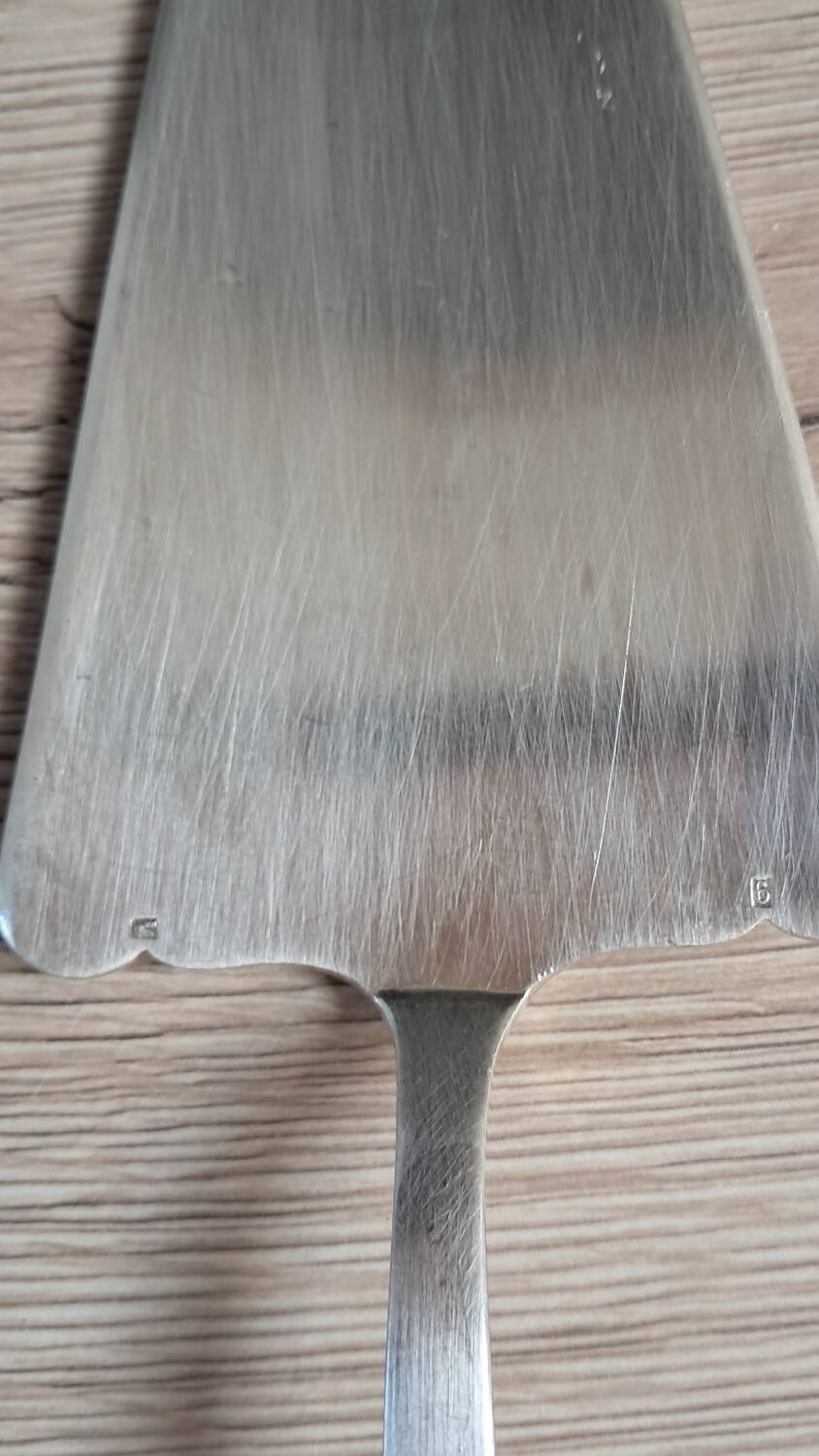 Cutlery set of 12 forks and silver-plated cake server