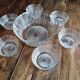 Dessert or vintage fruit salad service 7 pieces molded glass