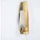 Vintage glass wall sconce from the 1960s in brass, mid-century light.