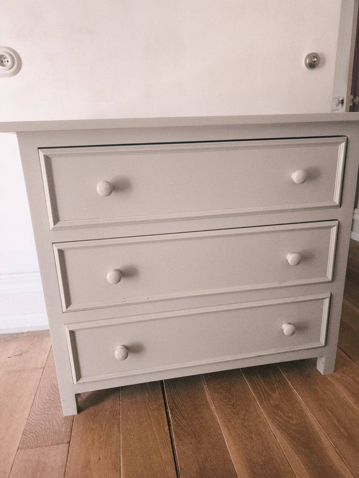 Commode baudou céleste gris claire