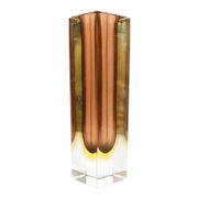 Sommerso mid-century modern vase, glass, designed by F. Poli, Italy, 1950s