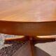 round or oval table with extension, central leg, vintage Baumann design