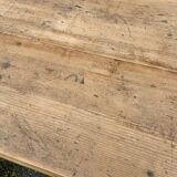 large farm table 185 cm in raw natural fir wood