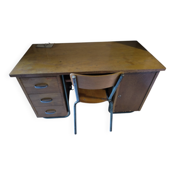 Bureau maître d'école et sa chaise