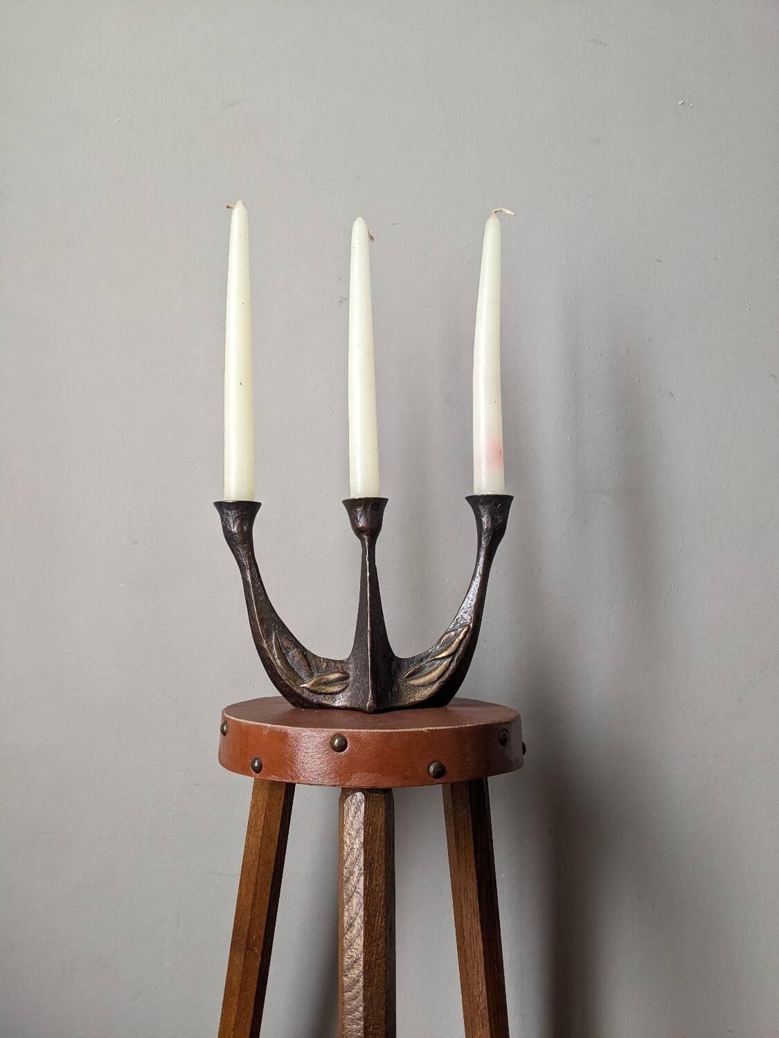 Vintage bronze chandelier Scandinavian country decor