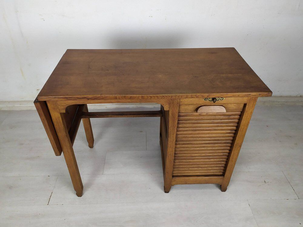 Oak industrial desk, 1930s