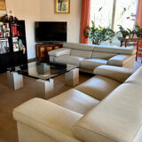 "Sillage" leather canapé/Rochebobois