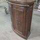 Walnut quarter-circle bar counter dating from the 50s/60s