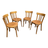 set of 4 Viennese chairs curved wood baumann Restaurant Paris bistro