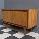 2-door wood sideboard or Record cabinet 1970s