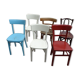 6 chaises bistrot peintes