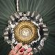 Vintage glass lampshade pendant light