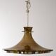 Lampe à suspension vintage dorée