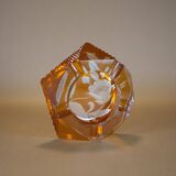 Bohemian glass ashtray by Karel Palda vintage
