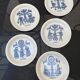 Set of five royal sphinx dessert plates Maastricht 1960s