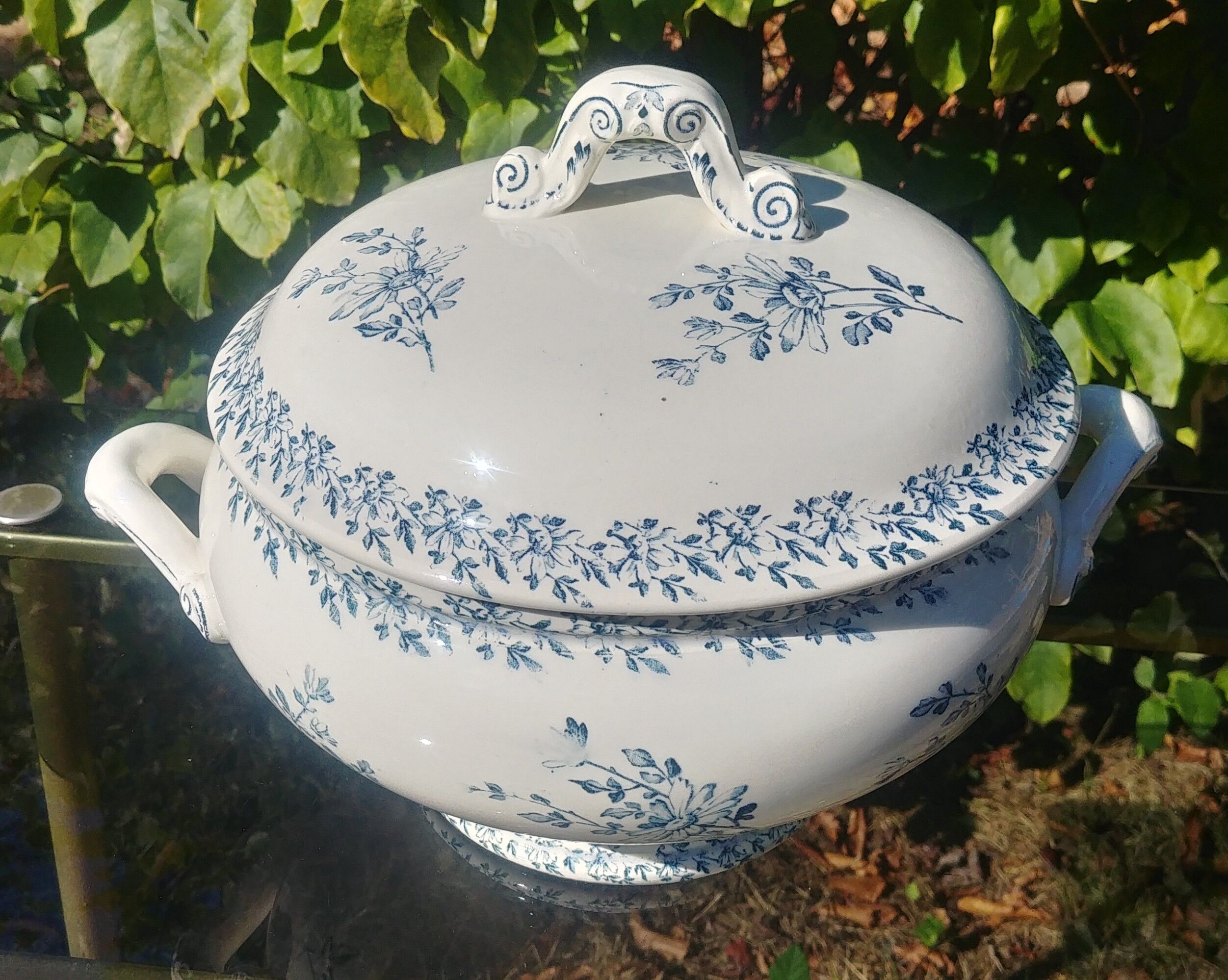 Large soup pot Terre de Fer de Luneville K &G model Paquerette late 19th