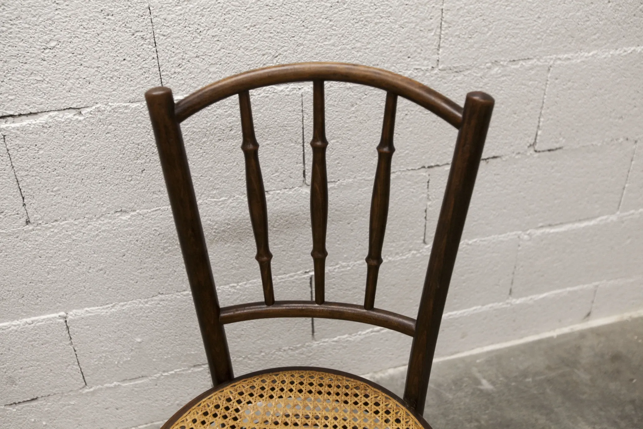 Bistro Chair Fischel 1930 Curved Wood Caning