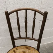 Bistro Chair Fischel 1930 Curved Wood Caning